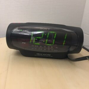Sony Dream Machine ICF-C490 Black Alarm Clock-AM/FM-Large Digits-Tested Works
